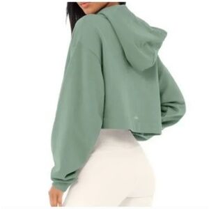 Alo Large Bae Hoodie in Seagrass
